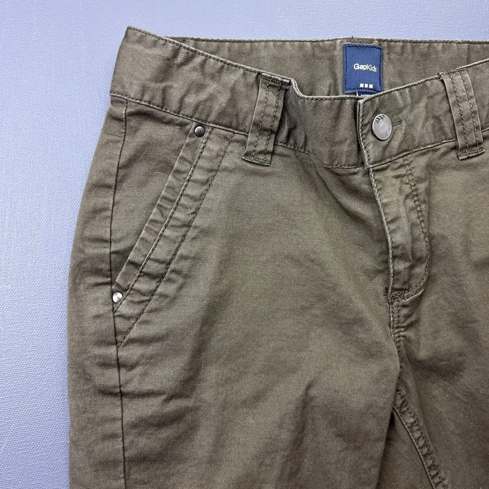 GapKids Boys Size 7 Green Cropped Pants Capri Casual Relaxed Fit Outdoor Play